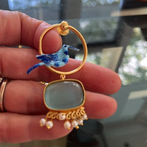 Unique Bird Dangle Earrings - Picture 3 of 5